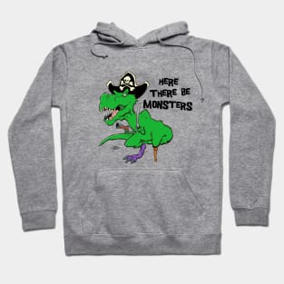 Pirate Rex-Here There Be Monsters (Color) Hoodie